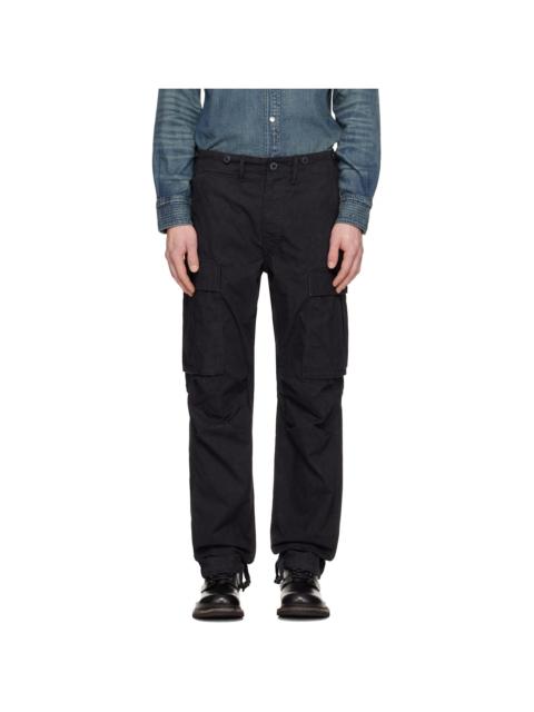 RRL by Ralph Lauren Black Surplus Poplin Cargo Pants