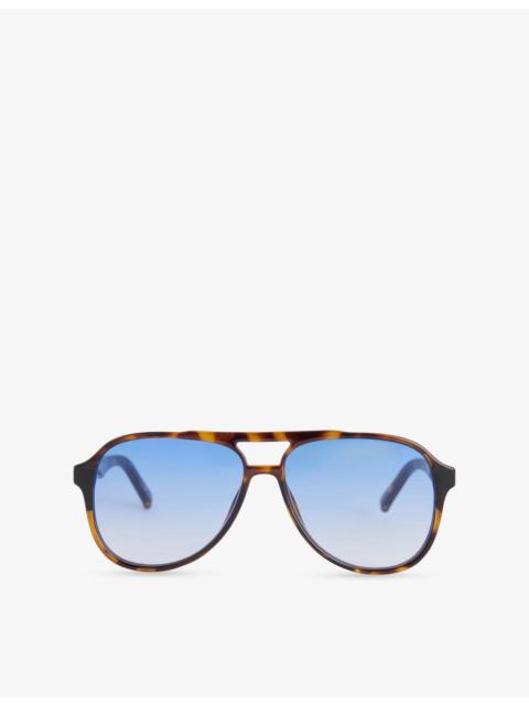 Le Specs Tragic Magic Aviator-Frame Acetate Sunglasses