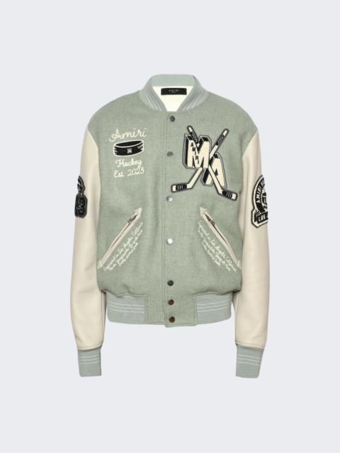 AMIRI logo-appliqué varsity jacket