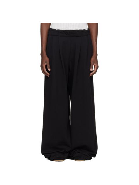 Dries Van Noten Black Pleated Sweatpants