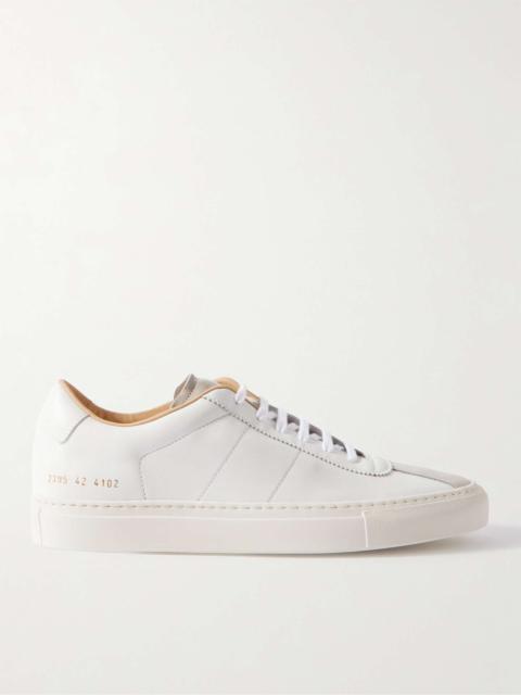 Common Projects Court Classic Suede-Trimmed Leather Sneakers