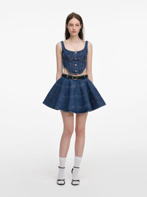 self-portrait Denim Corset Top