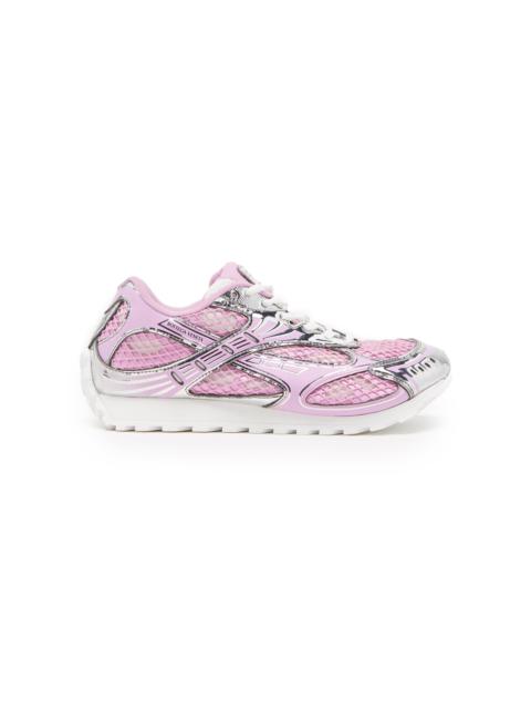 Bottega Veneta Orbit Fishnet Sneakers pink