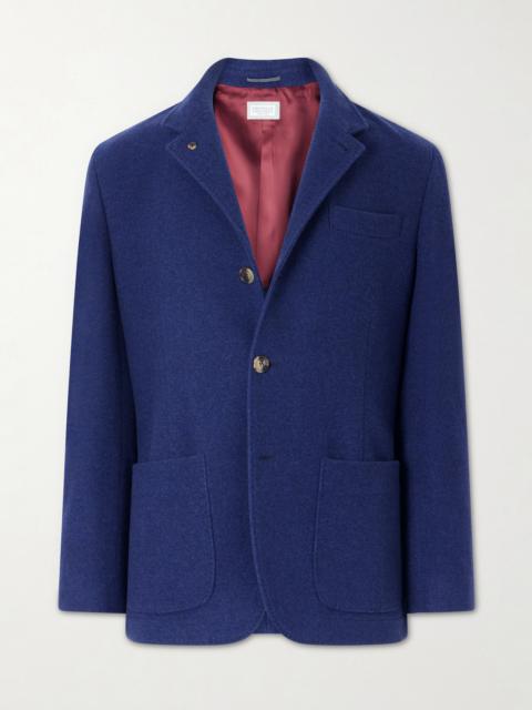 Brunello Cucinelli Unstructured Brushed-Cashmere Blazer