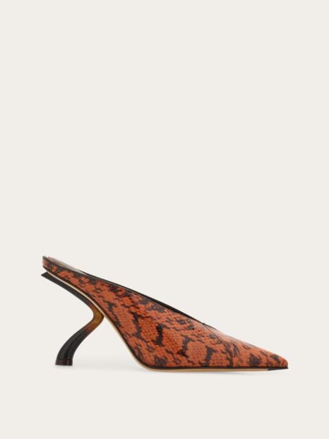 FERRAGAMO S-shaped heel mule