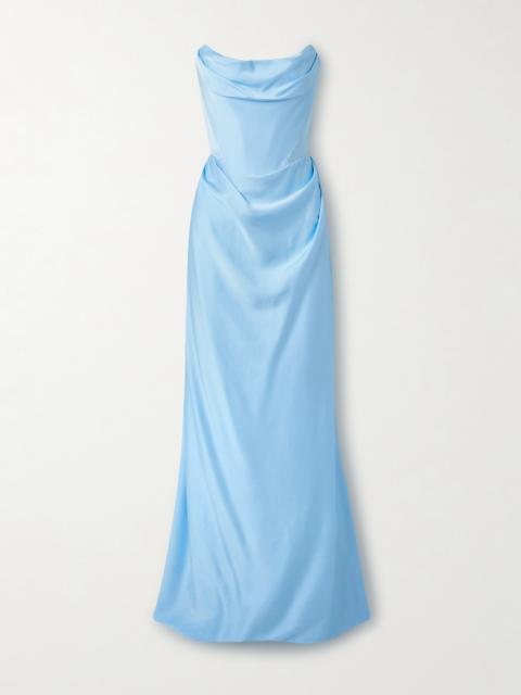 Vivienne Westwood Galaxy Strapless Gathered Satin-crepe Gown