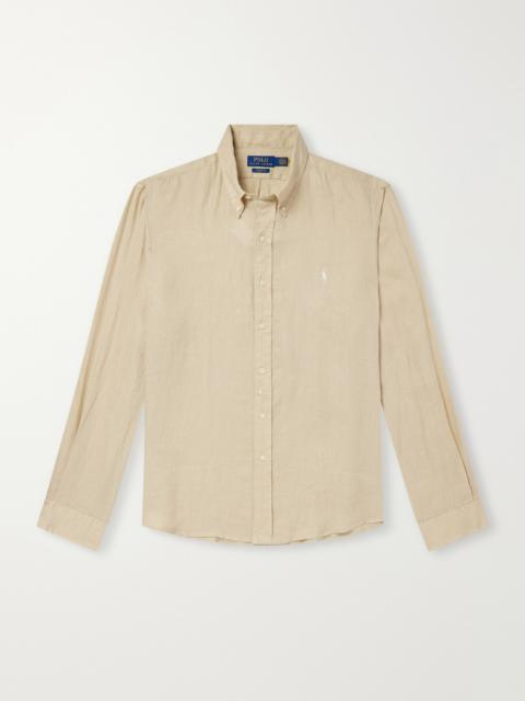 Polo Ralph Lauren Button-Down Logo-Embroidered Linen Shirt