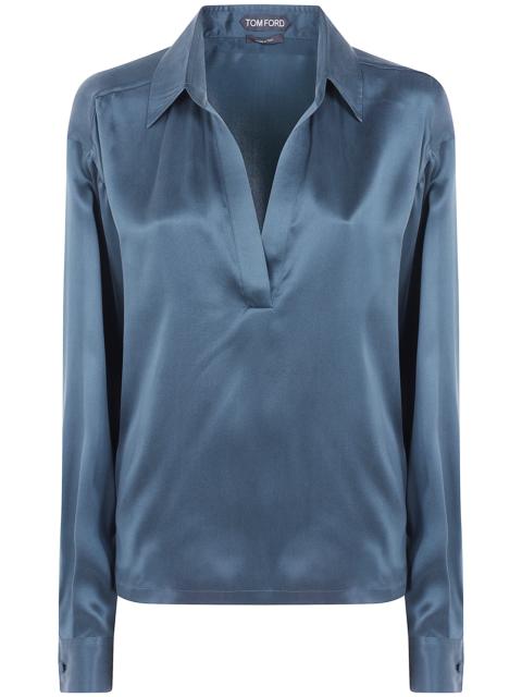 TOM FORD Polo Shirt Silk 100% "Peach Feel Silk Satine"