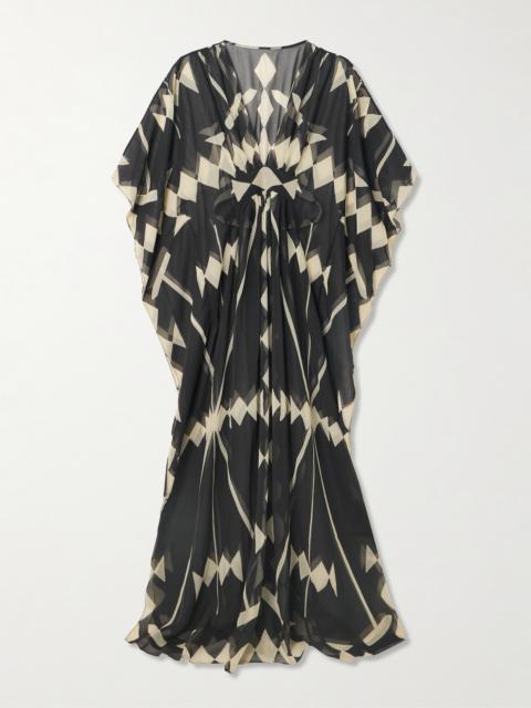 Johanna Ortiz Secret Garden Printed Recycled-georgette Kaftan