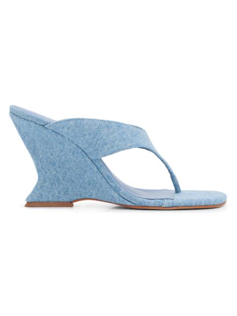 SCHUTZ Women's Maya 90MM Denim Sandals - Light Denim