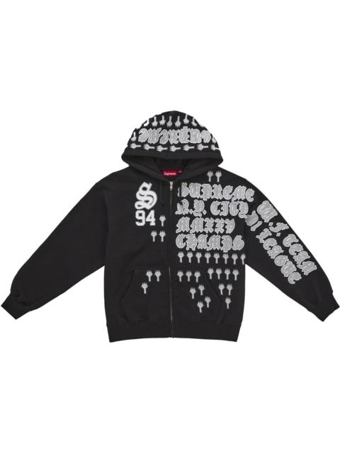 Supreme Supreme League Champs Zip Up Hooded Sweatshirt Black