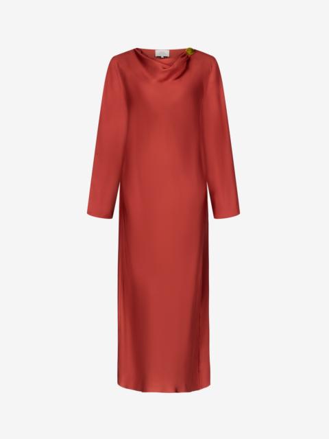 Loulou de Saison Loulou de Saison Zoya Silk Twill Dress - Red
