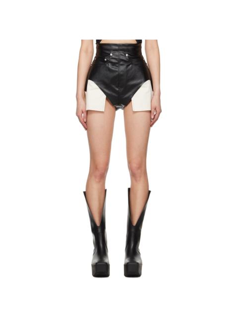 Rick Owens Black Hollywood Dirt Cutoffs Denim Shorts
