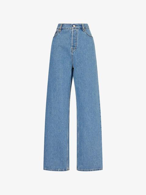 GUCCI Wide-Leg Mid-Wash Denim Jeans