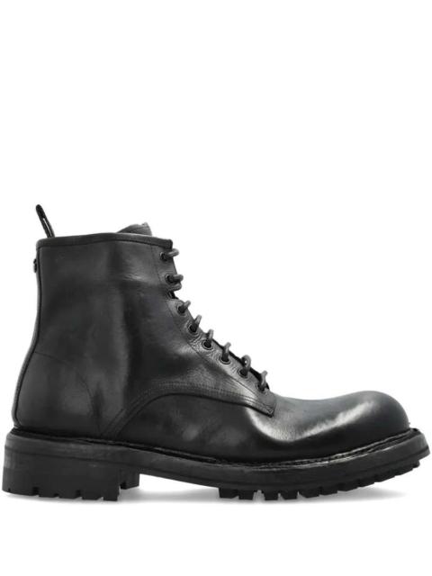 Dolce & Gabbana Leather Lace-Up Boots
