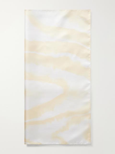 KALLMEYER Oil Moire Printed Silk-twill Scarf