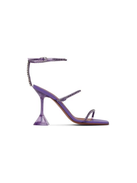 Purple Gilda Glass Heeled Sandals