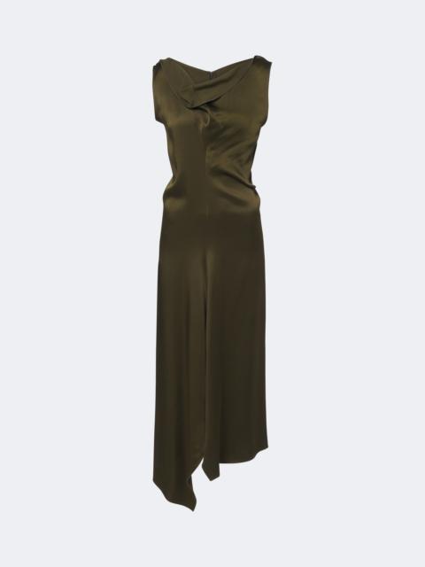 Victoria Beckham Draped asymmetric satin midi dress
