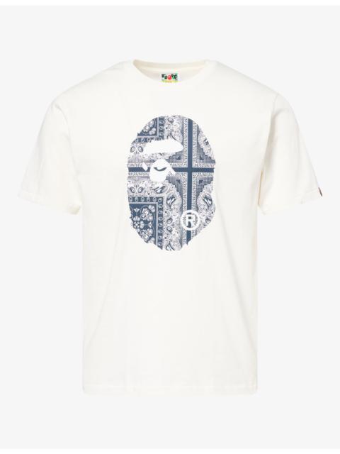 A BATHING APE® Paisley Ape Head Graphic Cotton-Jersey T-Shirt