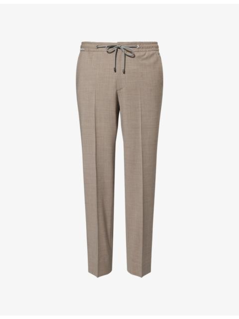 CORNELIANI Slim-Leg Drawstring Cotton-Blend Trousers