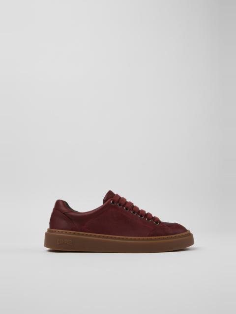 CAMPER Runner Twentyfive Burgundy Leather Sneakers for Women.