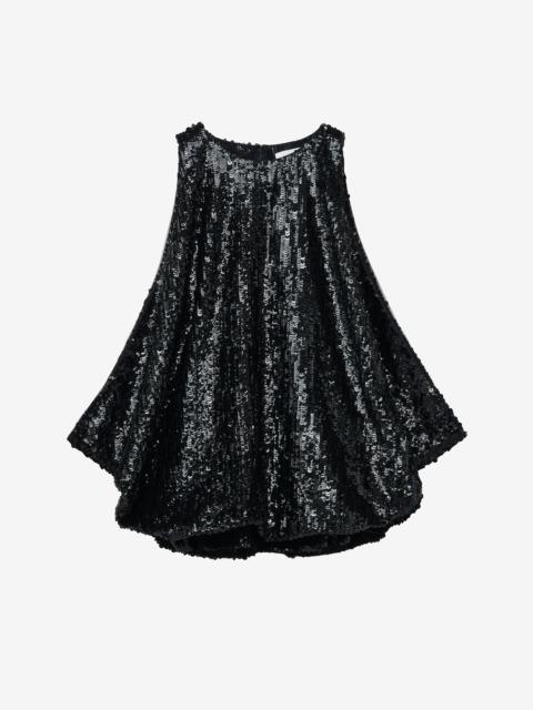 Alexander McQueen Draped Sequin Top