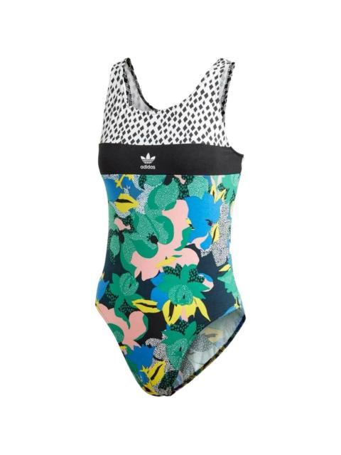 adidas floral-print bodysuit