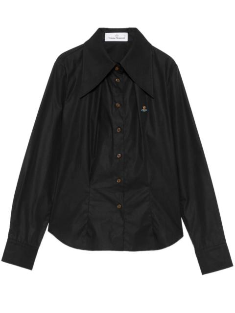 Vivienne Westwood VIOLIN SHIRT IN COTTON WITH ORB EMBROIDERY