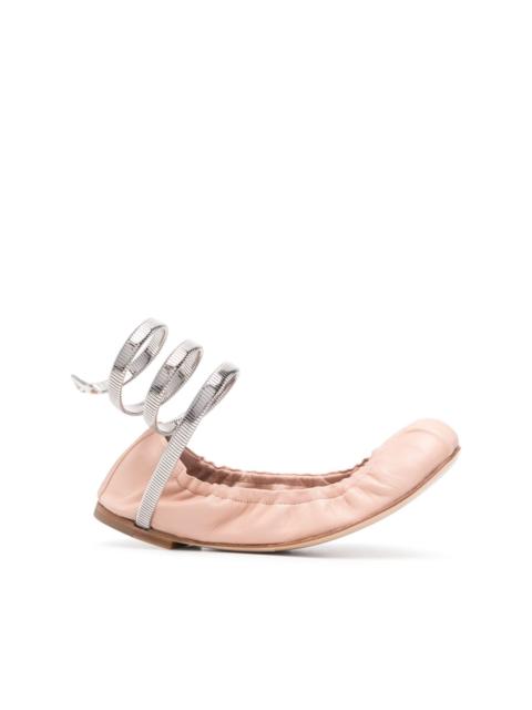 RENE CAOVILLA leather ballet flats