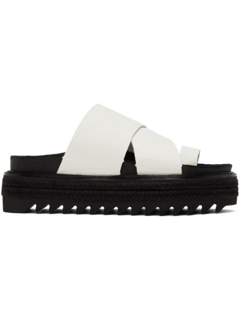 Y's White Thong Sandals