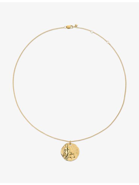 MONICA VINADER Libra Zodiac 18ct Yellow Gold Vermeil Pendant Necklace