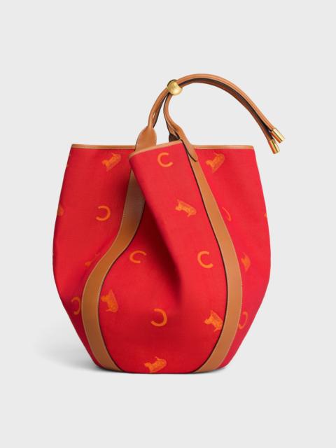 CELINE LARGE DROP BUCKET BAG IN JACQUARD C SULKY TEXTILE