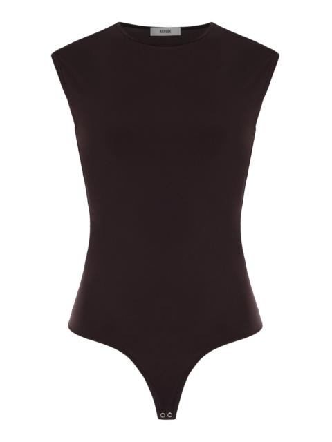 AGOLDE Aura Cotton-Blend Bodysuit brown