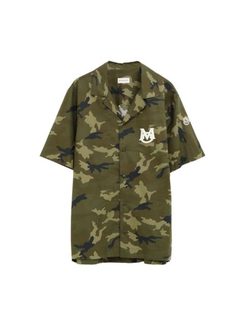 logo-patch camouflage shirt