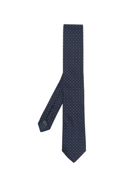 FERRAGAMO Riccione silk embroidered-design tie