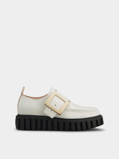 Roger Vivier Viv' Go-Thick Metal Buckle Loafers in Patent Leather