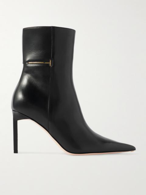 TOM FORD Julianne Embellished Leather Ankle Boots