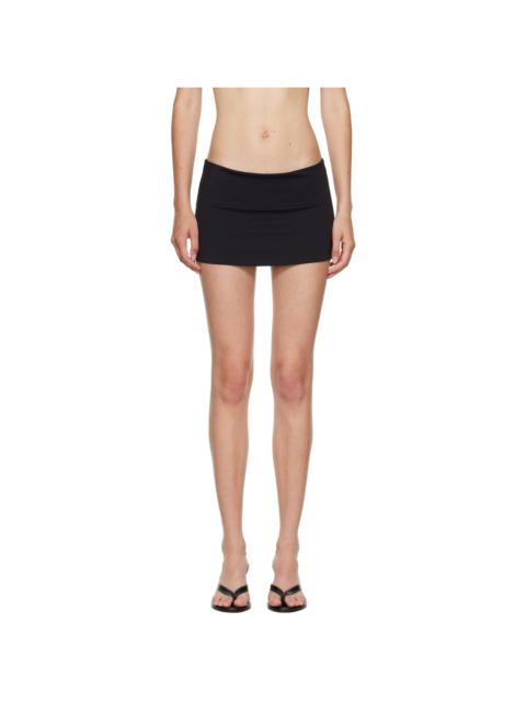 GUIZIO Black Micro Stretch 미니 스커트