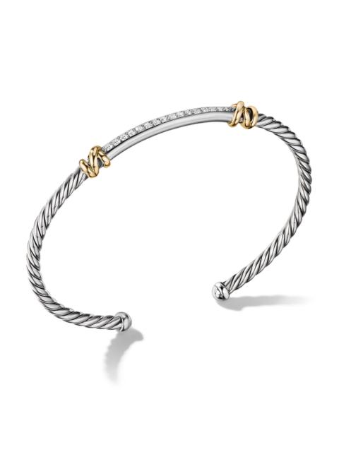DAVID YURMAN Women's Petite Helena Two Station Wrap Bracelet with 18K Yellow Gold with Pavé Diamonds - Multi