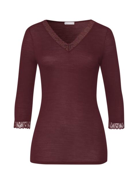 HANRO Woolen Lace Lace Trim Wool And Silk Top