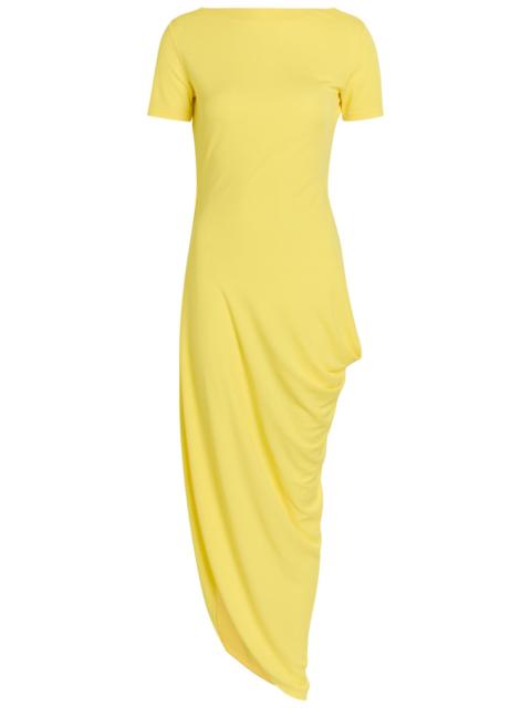 JACQUEMUS Jacquemus La Robe Sole Asymmetric Draped Crepe-jersey Maxi Dress