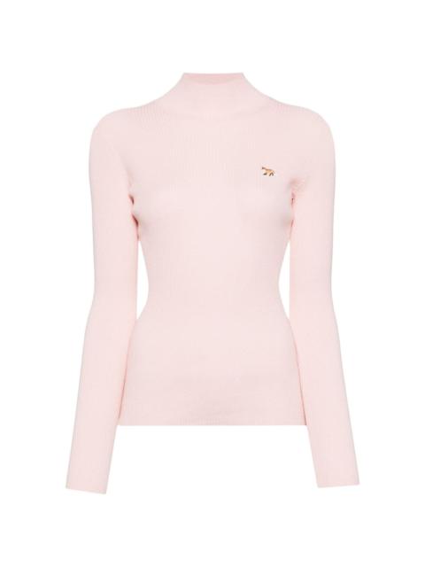 Maison Kitsuné embroidered logo knitted top