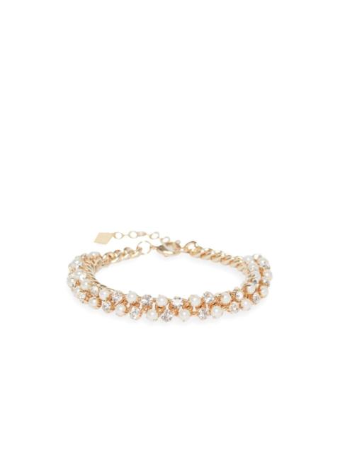 Rosantica faux-pearl and crystal embellished bracelet