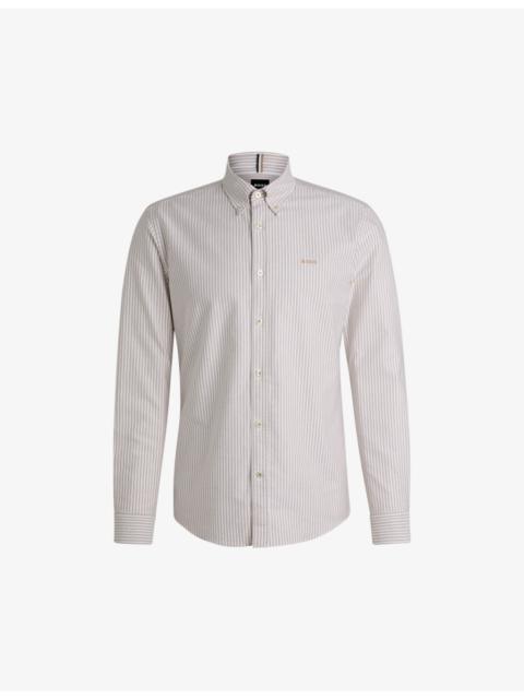 BOSS Slim-fit button-down Oxford-cotton shirt