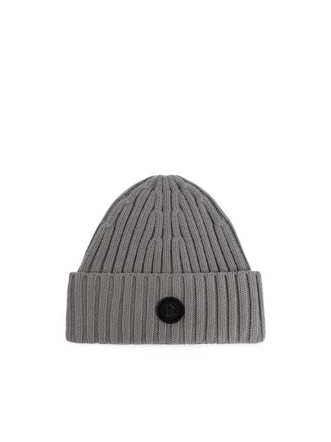 BOGNER cable-knit ribbed beanie hat