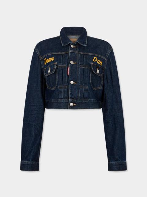 DSQUARED2 CIMOSA AUTHENTIC JAPANESE CROPPED BOXY JEAN JACKET