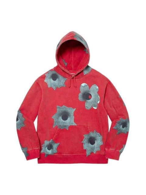 Supreme Nate Lowman Hooded Sweatshirt 'Red Grey' SUP-SS22-175