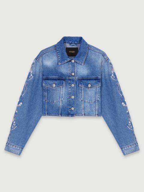 Embroidered denim jacket