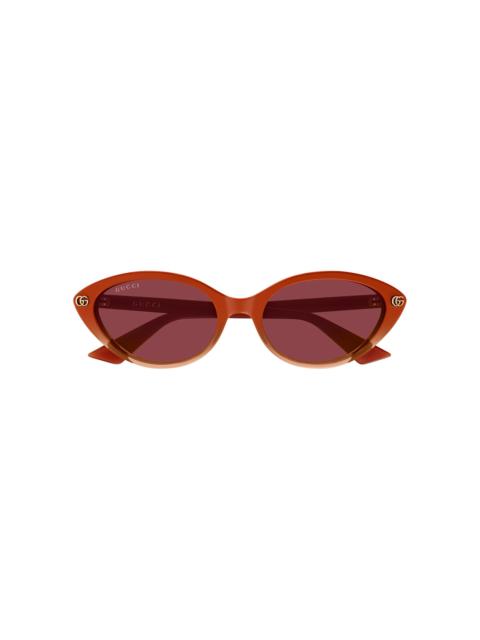 GUCCI Cat-Eye Acetate Sunglasses orange