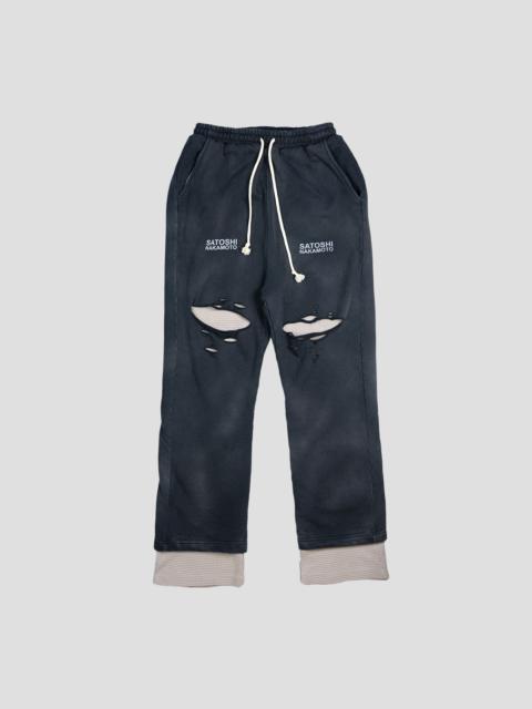SATOSHI NAKAMOTO HOLY GHOST LAYERED SWEAT PANTS